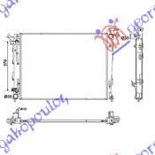 HLADNJAK MOTORA 2.0/2.4 BENZIN (AUTO) (630x470x16) (CESKA) (VALEO)