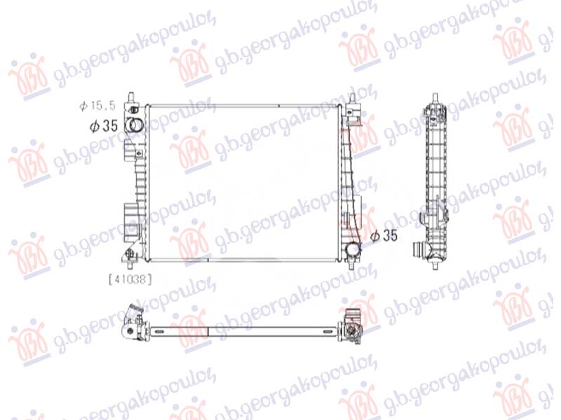 HLADNJAK MOTORA 1.0 BENZIN/HIBRID (480x382) (NISSENS)