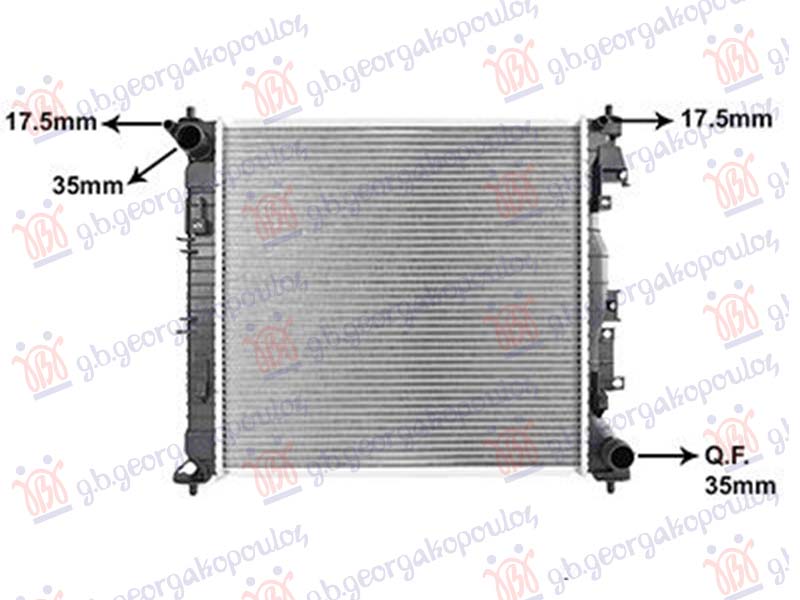 HLADNJAK MOTORA 1.6 BENZIN/HIBRID - 1.6 DIZEL/HIBRID (MAN/AUTO) (485x478) (NRF)