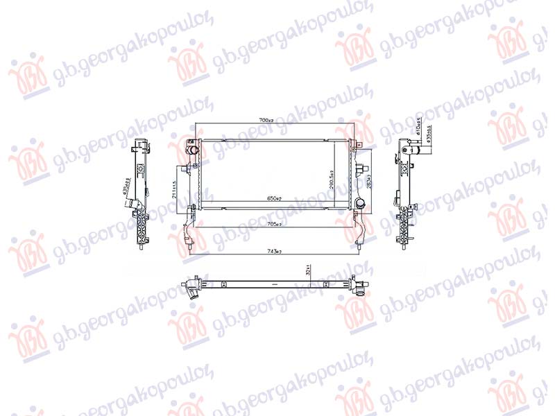 HLADNJAK MOTORA 1.0 T-Gdi BENZIN/HIBRID (650x291) (NISSENS)