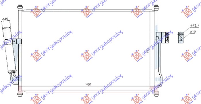 HLADNJAK KLIME 2.5/3.0 TD (650x420x12) (KOYO)