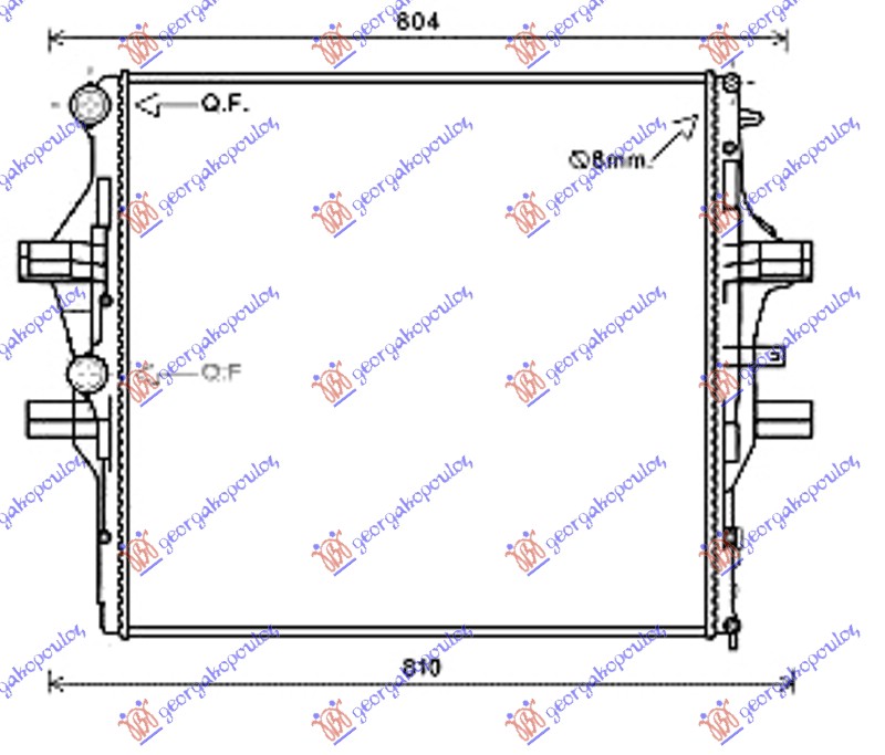 HLADNJAK MOTORA 3.0 TD (MAN/AUTO) (64x60.4x38) (NISSENS)