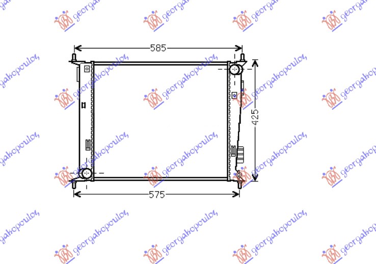 HLADNJAK MOTORA 1.6 BENZIN (MAN) (480x415x16) (KOYO)