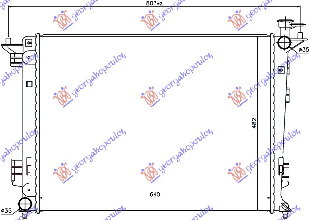 HLADNJAK MOTORA 1.6/2.0 BENZIN (MAN) (630x470x16) (CESKA)