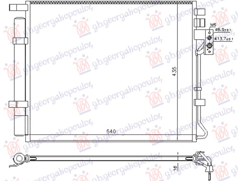 HLADNJAK KLIME 2.0/2.2 BENZIN (540x435)