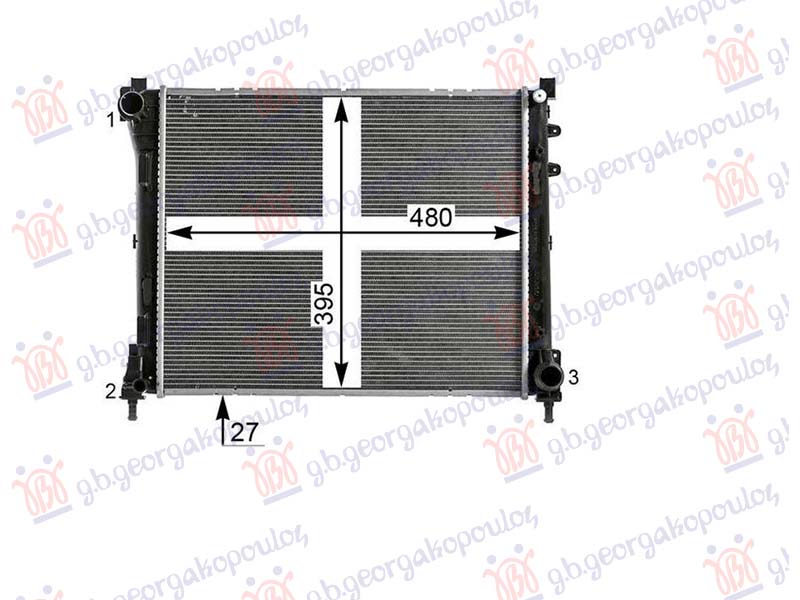 HLADNJAK MOTORA 0.9 BENZIN - 1.3 DIZEL (480x392x34) (MARELLI)