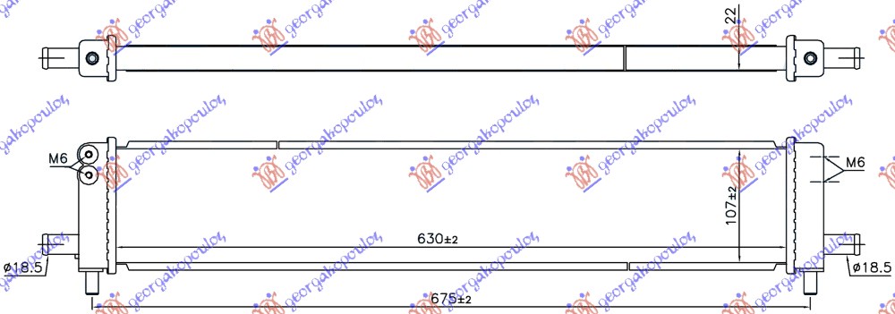 HLADNJAK MOTORA DODATNI 2.5 HIBRID (NX300H) (600x75x22) (NISSENS)