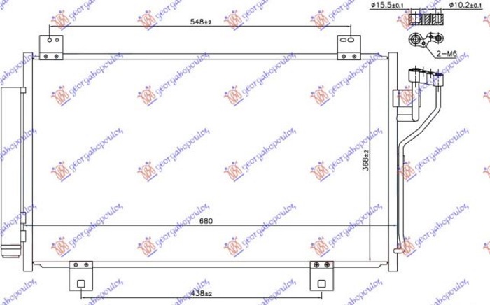 HLADNJAK KLIME ZA SVE MODELSE BENZIN (658x368x16) (GAS R134) (KOYO)