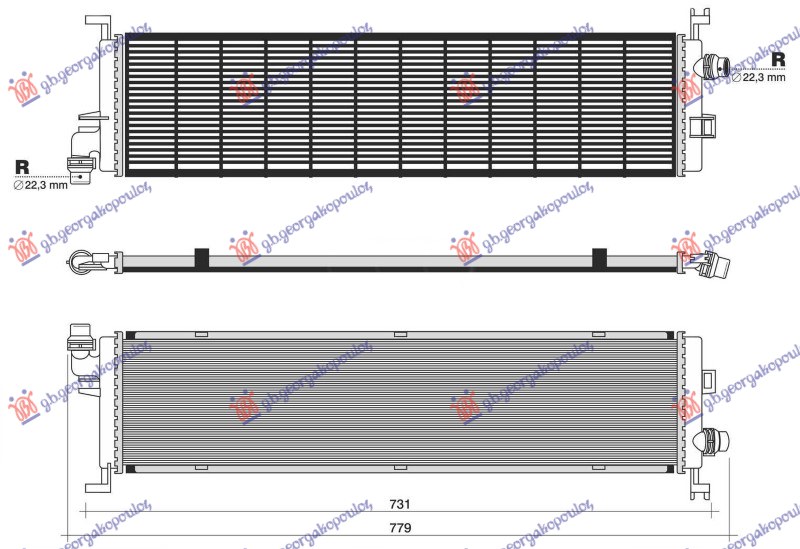 HLADNJAK MOTORA DODATNI 3.0/4.0 BENZIN HIBRID - 3.0/4.0 DIZEL HIBRID (650x150)