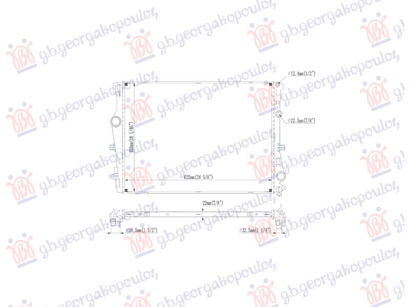 HLADNJAK MOTORA 1.5/2.0 BENZIN - 2.0 DIZEL (625x477) (NRF)