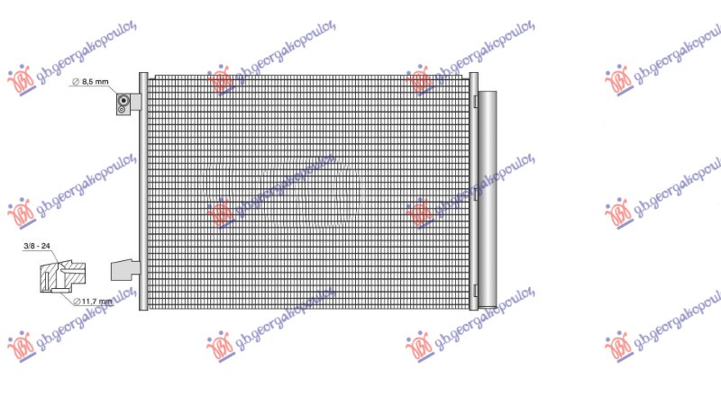 HLADNJAK KLIME SVI MODELSI (650x463x12) (NISSENS)