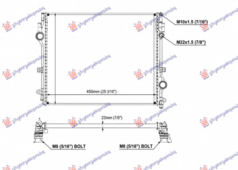 HLADNJAK MOTORA 2.0 BENZIN/HIBRID - 3.0 DIZEL/HIBRID (640x500) (NRF)