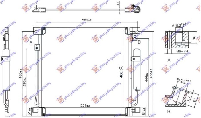 HLADNJAK KLIME ZA SVE MODELSE (515x503x12) (KOYO)