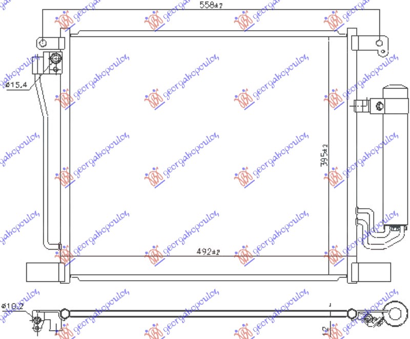 HLADNJAK KLIME 1.2 DIG-T/1.6 DIG-T BENZIN (492x395) (KOYO)