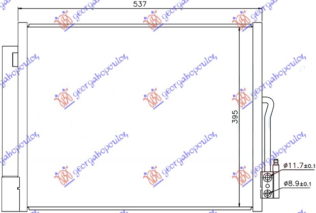 HLADNJAK KLIME BENZIN/DIZEL (500x410) (MARELLI)