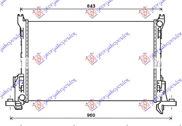 HLADNJAK MOTORA 1.6 CDTi DIZEL (MAN) (+AC) (750x470x26) (VALEO)