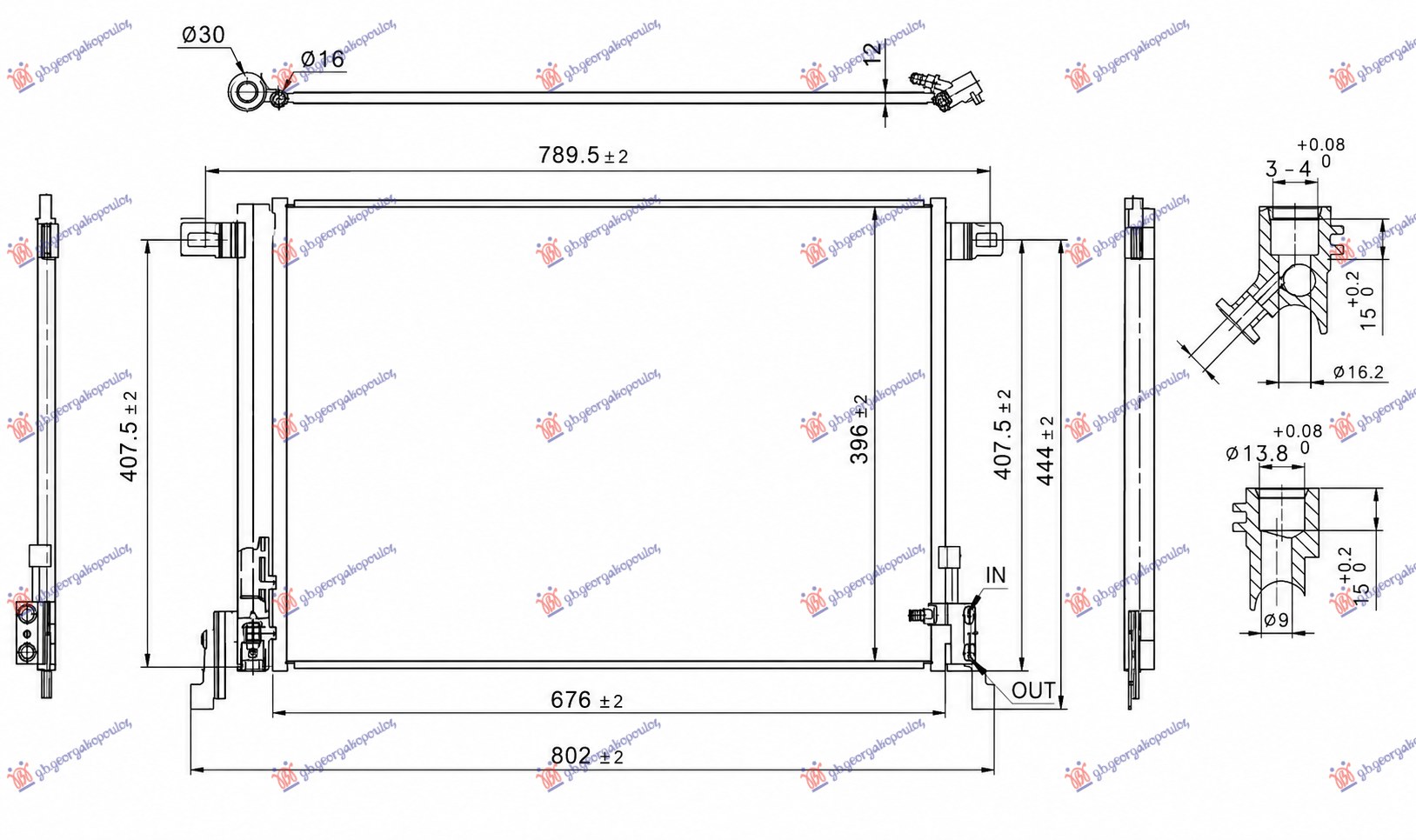 HLADNJAK KLIME 3.0 BENZIN / 4.0 BENZIN-HIBRID (676x434) (NISSENS)
