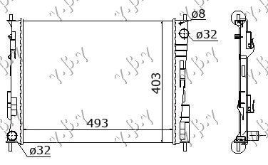 HLADNJAK MOTORA 1.2 BENZIN / 1.5DCi (+AC) (49x40)