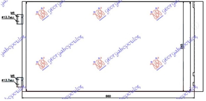 HLADNJAK KLIME BENZIN/DIZEL (625x330x12) (KOYO)
