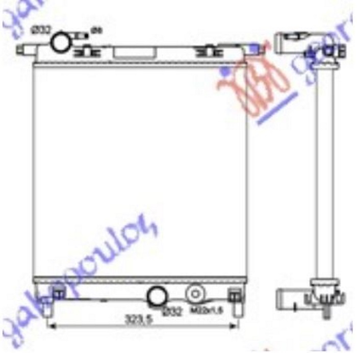 HLADNJAK MOTORA 1.0i 12V (35x36x1.9) (KOYO)