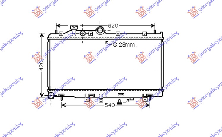 HLADNJAK MOTORA 2.0 T.D (34x68.5x25) (NRF)