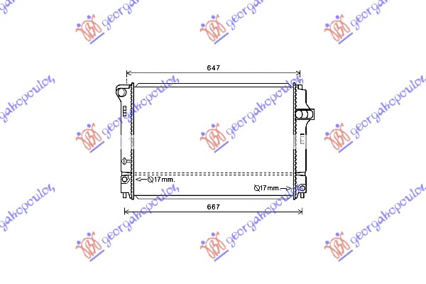 HLADNJAK MOTORA 1.5 HIBRID (54/55KW) (600x400x16) (NRF)