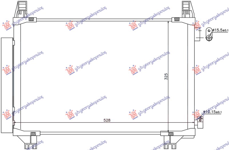 HLADNJAK KLIME 1.0i/1.3 16v (497x320x16) (FRANCUSKA) (NRF)