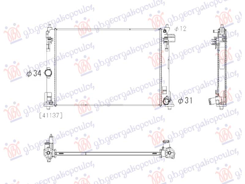 HLADNJAK MOTORA 1.0/1.5 BENZIN (524x388x16)