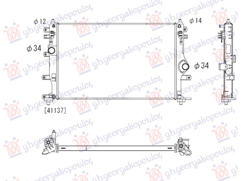 HLADNJAK MOTORA 1.6 BENZIN (GR) (625x407) (KOYO)