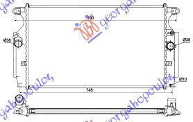 HLADNJAK MOTORA 2.0/2.2 D4D DIZEL (MAN) (665x380x26)