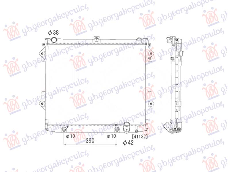HLADNJAK MOTORA 4.7i V8 BENZIN (MAN/AUTO) (590x715) (NRF)