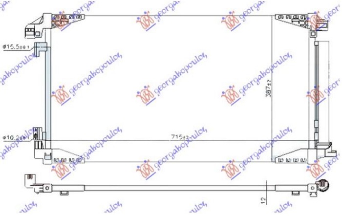 HLADNJAK KLIME 1.2 TURBO BENZIN (690x400x12) (NRF)