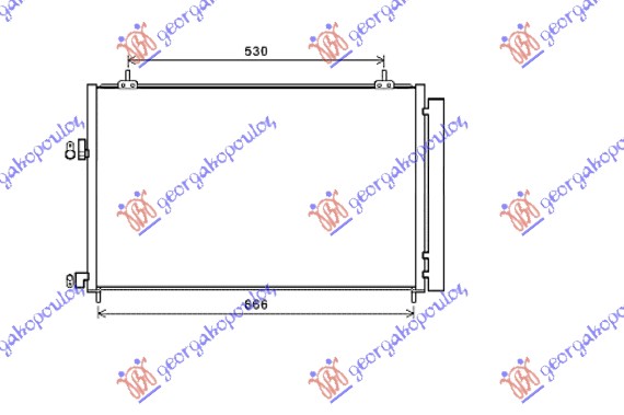 HLADNJAK KLIME ZA SVE MODELE BENZIN/DIZEL (655x415x16)