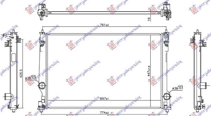 HLADNJAK MOTORA 2.0 BENZIN - 2.5 BENZIN/HIBRID (697x447) (VALEO)
