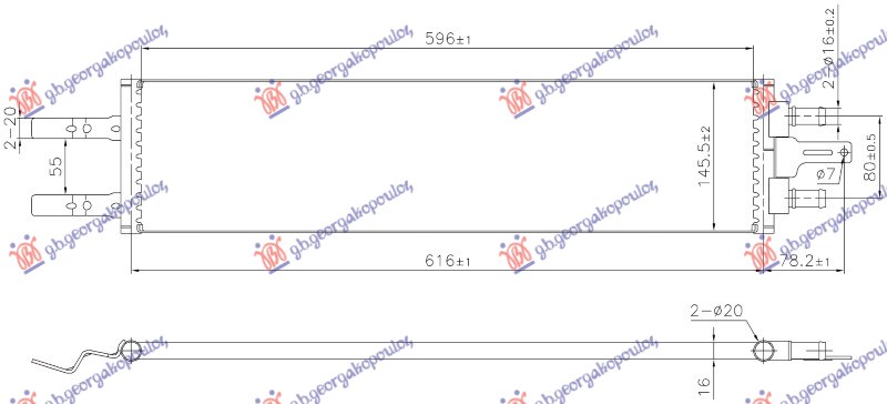 HLADNJAK MOTORA DODATNI 1.5 BENZIN/HIBRID (596x145x16) (NISSENS)