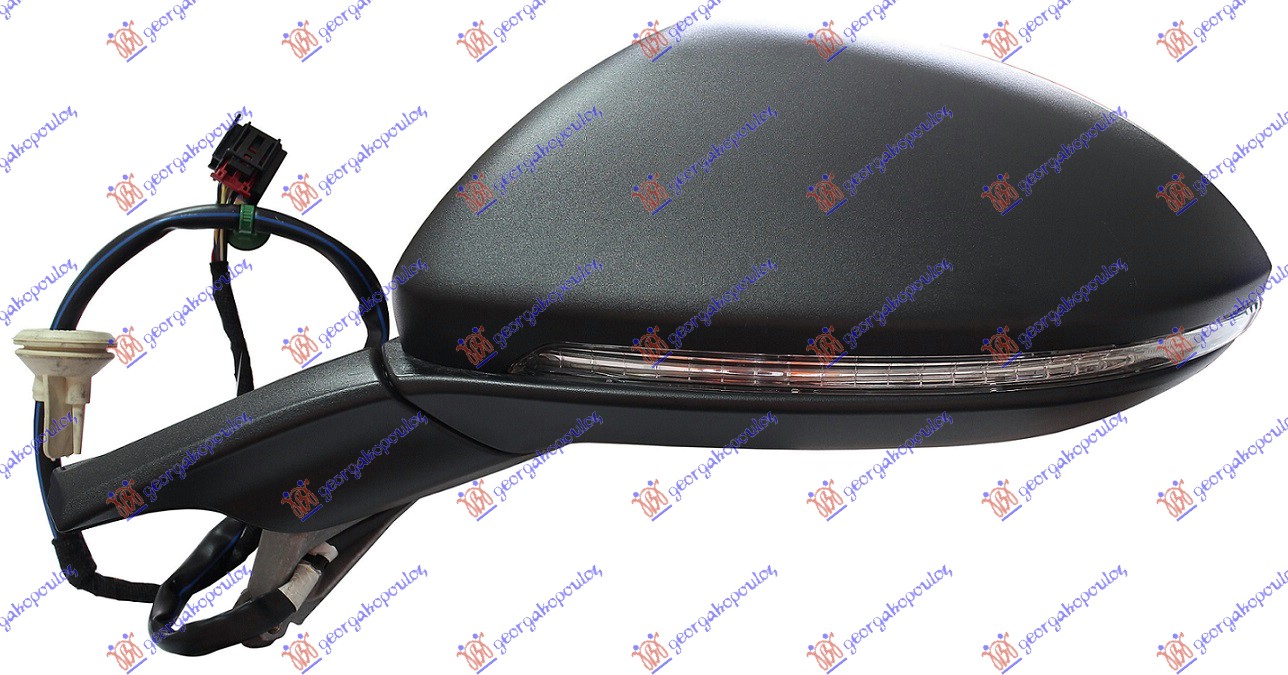 RETROVIZOR ELEKTRICNI SA GREJACEM PM (ELEKTRO-SKLOPIV) (MIGAVAC) (ASFERICNO STAK - LEVO