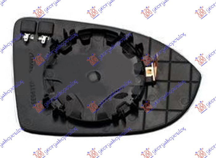 STAKLO RETROVIZORA SA GREJACEM (ASFERICNO) - LEVO