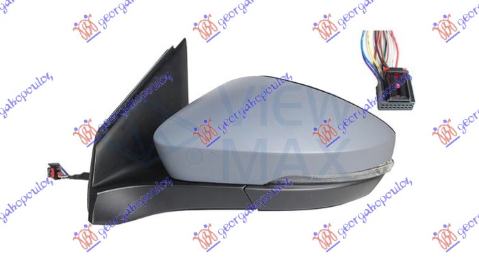 RETROVIZOR ELEKTRICNI SA GREJACEM PM (ELEKTRO-SKLOPIV) (MIGAVAC) (MRTAV UGAO) (1 - LEVO