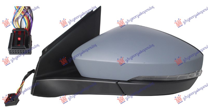 RETROVIZOR ELEKTRICNI SA GREJACEM PM (ELEKTRO-SKLOPIV) (MIGAVAC) (MRTAV UGAO) (1