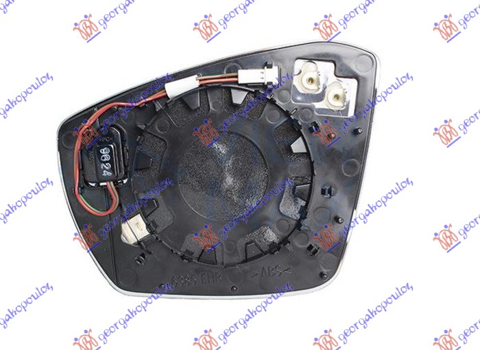 STAKLO RETROVIZORA SA GREJACEM (MRTAV UGAO) (KONVEKSNO) - DESNO