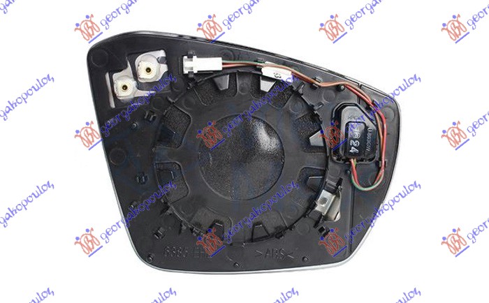 STAKLO RETROVIZORA SA GREJACEM (MRTAV UGAO) (ASFERICNO) - LEVO