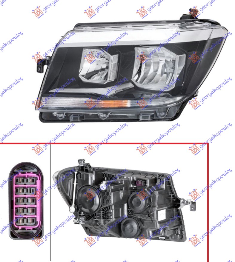 FAR ELEKTRICNI (H7/H15) (HELLA) - LEVO