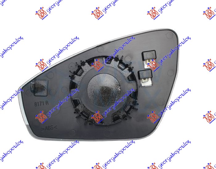 STAKLO RETROVIZORA SA GREJACEM (KONVEKSNO) - DESNO