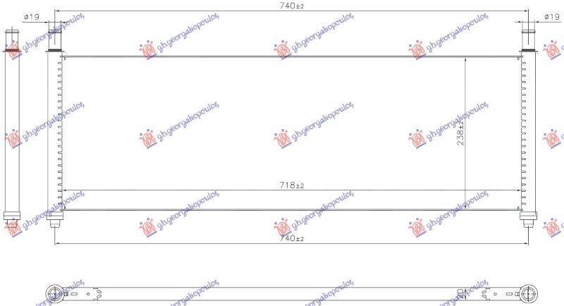 HLADNJAK MOTORA (718x241x20) (VALEO)