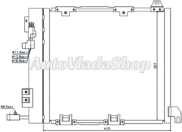 HLADNJAK  KLIME OPEL ASTRA G 17TD-17DTI-20DTI  01/98- kraca