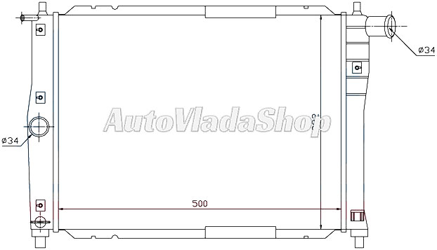 HLADNJAK MOTORA 1.3/1.51.6 BENZIN (-AC) (530x380)