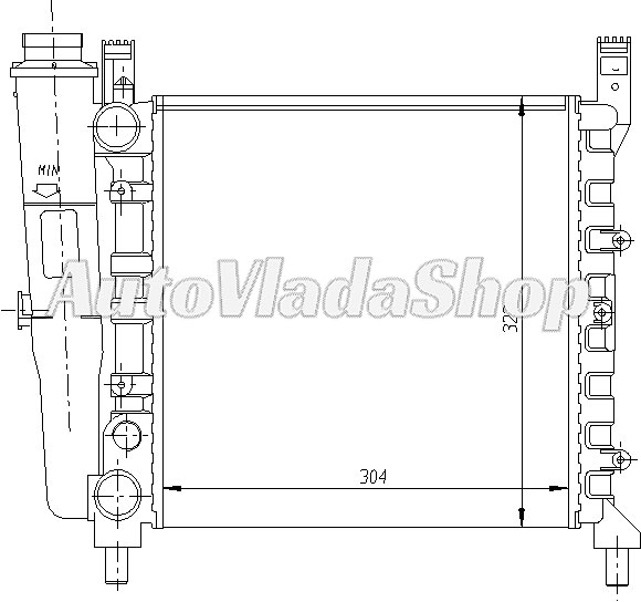 HLADNJAK MOTORA 900CC (304x322x34)