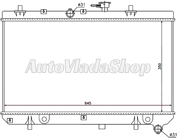 HLADNJAK MOTORA 1.3i 8V 1.5i 16V (+/-AC) (350x645x16)