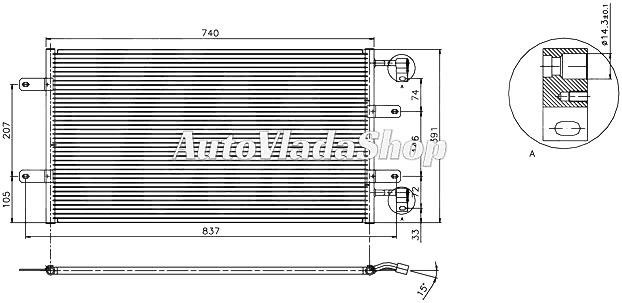 HLADNJAK KLIME 2.5 DTi DIZEL (690x390x16)