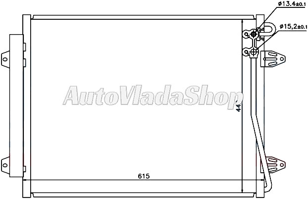 HLADNJAK KLIME 1.4/1.8/3.2/3.6 FSI - 2.0 TFSI BENZIN (570x460x16)